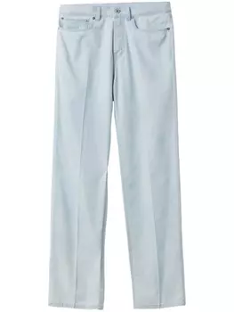 Прямые джинсы средней посадки Miu Miu, синий
