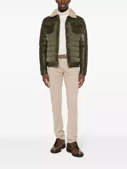 Прямые джинсы средней посадки Moorer, бежевый