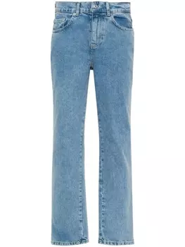 Прямые джинсы средней посадки MOSCHINO JEANS, синий