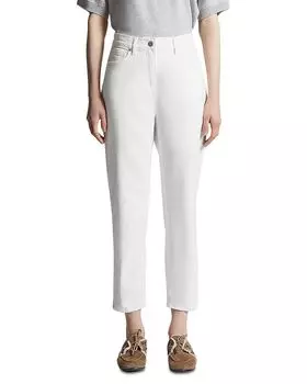 Прямые джинсы средней посадки Natural White Peserico, белый