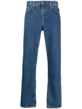 Прямые джинсы средней посадки Nudie Jeans, синий