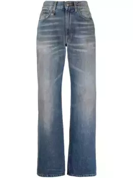 Прямые джинсы средней посадки R13, синий