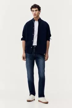 Прямые джинсы стандартного кроя H&M, синий