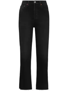 Прямые джинсы Stove Pipe из винтажного денима RE/DONE, черный