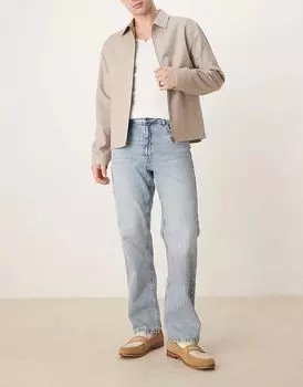 Прямые джинсы-стрейч с синим оттенком ASOS DESIGN