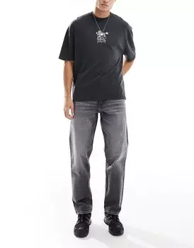 Прямые джинсы стрейч серого цвета ASOS DESIGN