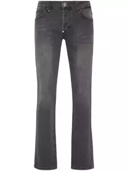 Прямые джинсы Supreme Iconic с заниженной талией Philipp Plein, серый
