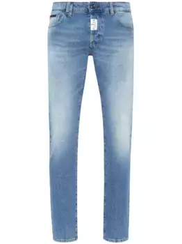 Прямые джинсы Supreme средней посадки Philipp Plein, синий