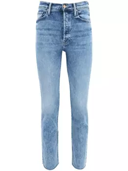 Прямые джинсы The Tomcat с завышенной талией MOTHER, синий