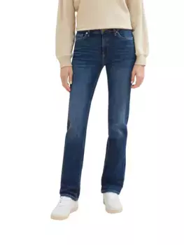 Прямые джинсы TOM TAILOR "KATE", пятикарманный фасон, цвет Clean Mid Stone Blue Denim