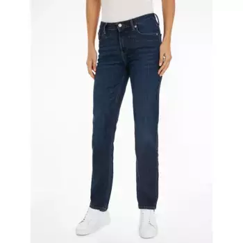 Прямые джинсы Tommy Hilfiger "CLASSIC STRAIGHT RW STAY BLACK" с логотипом Tommy Hilfger, синий