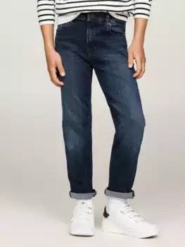 Прямые джинсы Tommy Hilfiger SKATER BLACK BLUE WASH, фигура скейтера, со значком-логотипом, черный