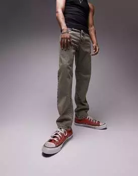 Прямые джинсы Topman темно-серого оттенка
