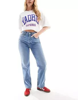 Прямые джинсы Topshop Hourglass Kort, средний синий