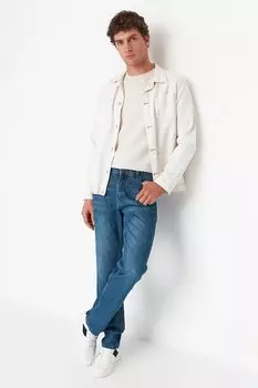 Прямые джинсы Trendyol, синий