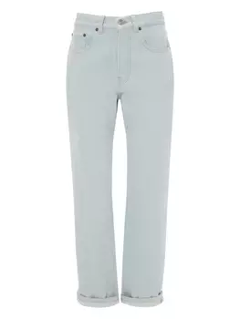 Прямые джинсы Victoria с подворотами Victoria Beckham, синий