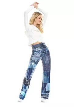 Прямые джинсы Winshape, синий деним