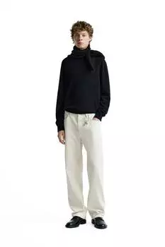Прямые джинсы ZARA, экрю
