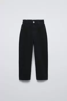 Прямые джинсы ZARA, черный