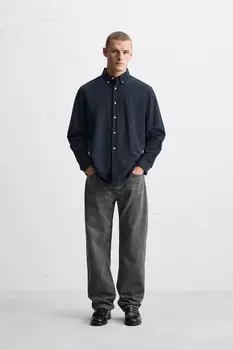 Прямые джинсы ZARA, серый