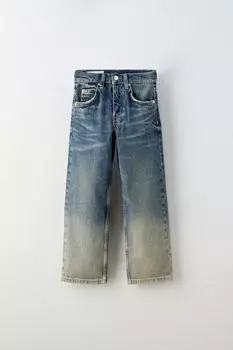 Прямые джинсы ZARA, синий
