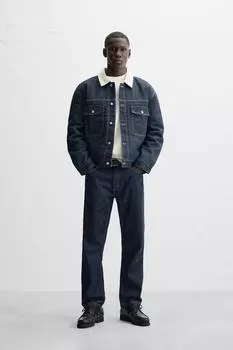 Прямые джинсы ZARA, синий