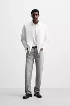 Прямые джинсы ZARA, средне-серый