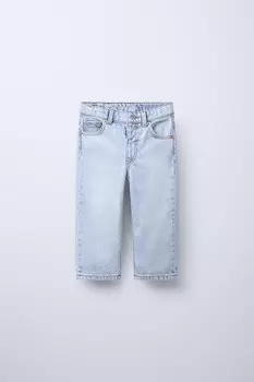 Прямые джинсы ZARA, светло-голубой
