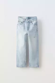 Прямые джинсы ZARA, светло-синий