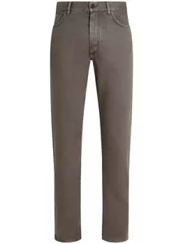Прямые джинсы Zegna, коричневый