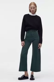 Прямые джинсы zw the marine ZARA, темно-зеленый