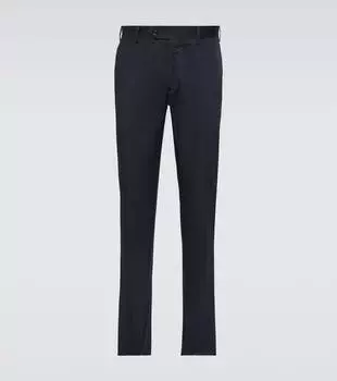 Прямые хлопковые брюки. Lardini, синий