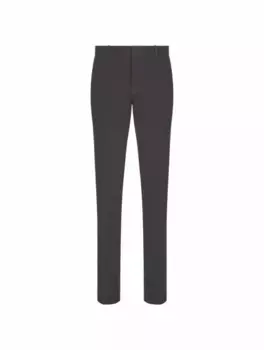 Прямые хлопковые брюки Zegna, серый