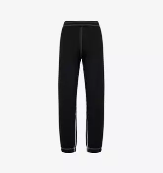 Прямые хлопковые спортивные брюки с контрастной строчкой Givenchy, белый