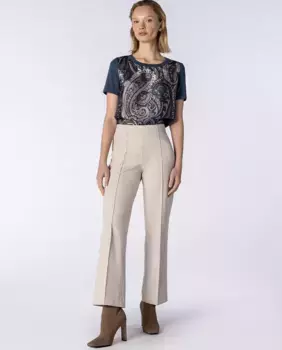 Прямые и гладкие женские брюки Naulover, бежевый