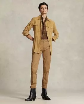 Прямые китайские женские брюки Polo Ralph Lauren, бежевый