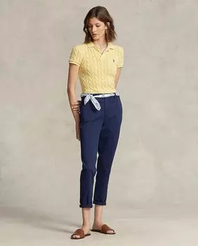 Прямые китайские женские брюки Polo Ralph Lauren, темно-синий