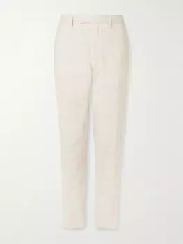 Прямые льняные брюки-костюмы Phillip Slim-Fit MR P., нейтральный