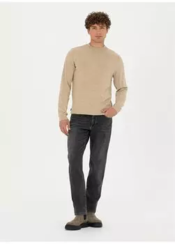 Прямые мужские джинсовые брюки антрацитового цвета с нормальной талией и нормальными штанинами FONDO Pierre Cardin, антрацитовый