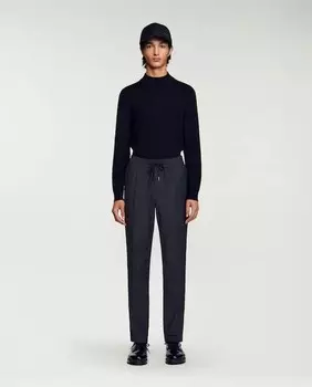 Прямые мужские классические брюки стрейч Sandro, серый