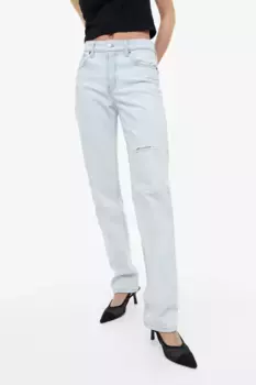 Прямые низкие джинсы H&M, синий