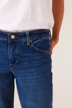 Прямые низкие джинсы H&M, синий