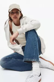 Прямые низкие джинсы H&M, синий