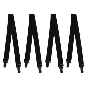 Прямые носки с подвязками для рубашки CTM, цвет straight black