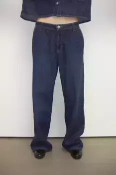 Прямые обычные джинсы H&M, синий