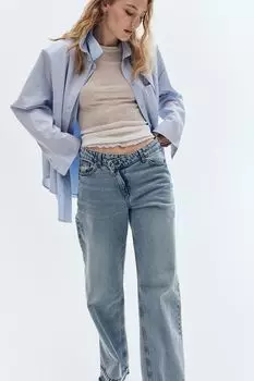 Прямые обычные джинсы H&M, синий