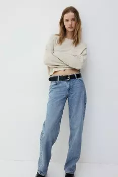 Прямые обычные джинсы H&M, синий