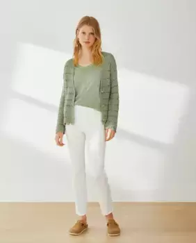 Прямые однотонные женские джеггинсы Southern Cotton, цвет Blanco roto