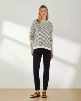 Прямые однотонные женские джеггинсы Southern Cotton, темно-синий