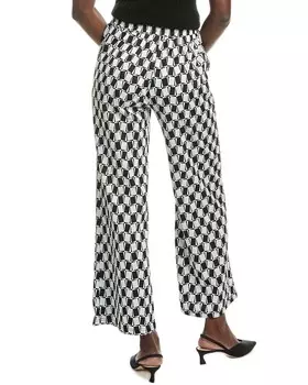 Прямые пижамные брюки в клетку Gracia с принтом, черный